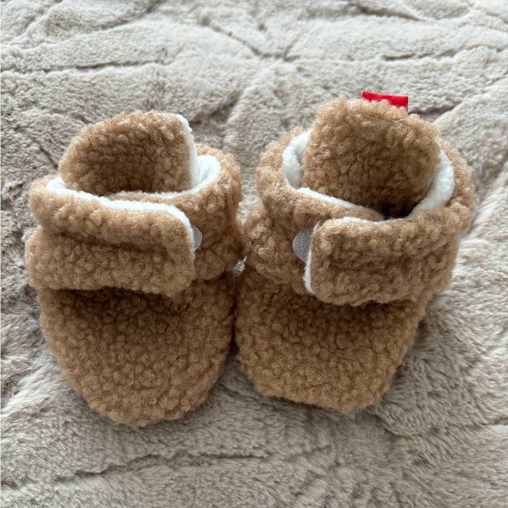 Brown Sherpa booties
